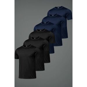 Hyperflow Pro Fitness Trička, Balení po 6 - Černá, Modrá obraz