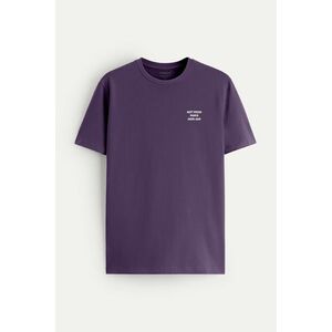 Tričko, Barva Fialová , s Potiskem Not from Paris Mon Ami obraz