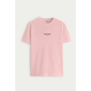 Tričko, Barva Růžová, s Potiskem Mont Blanc Minimal obraz