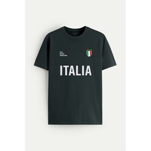 Tričko, Barva Železitě Šedá, s Potiskem Italia Bold obraz