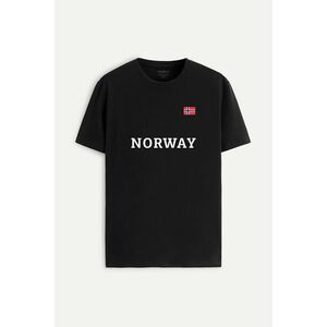 Tričko, Barva Černá, s Potiskem Norway obraz