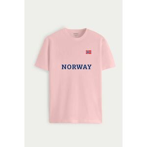 Tričko, Barva Růžová, s Potiskem Norway obraz