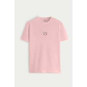 Tričko, Barva Růžová, s Potiskem Dark Calcio Italian Stripe obraz