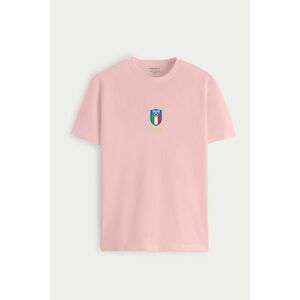 Tričko, Barva Růžová, s Potiskem Calcio obraz