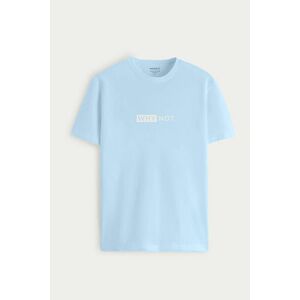 Tričko, Barva Nebesky Modrá , s Potiskem Why Not obraz