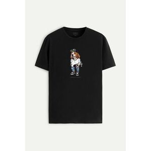 Tričko, Barva Černá, s Potiskem Street Credit Woofy obraz