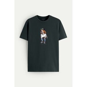 Tričko, Barva Železitě Šedá, s Potiskem Street Credit Woofy obraz