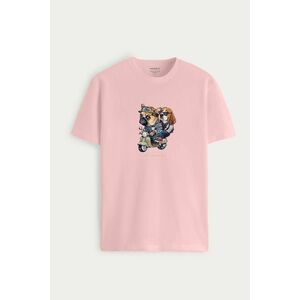 Tričko, Barva Růžová, s Potiskem Young Frenchy and Woofy obraz