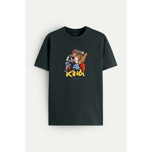 Tričko, Barva Železitě Šedá, s Potiskem 80s Woofy obraz