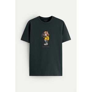 Tričko, Barva Železitě Šedá, s Potiskem Old Days Woofy obraz