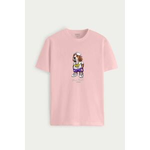 Tričko, Barva Růžová, s Potiskem Street Legend Woofy obraz