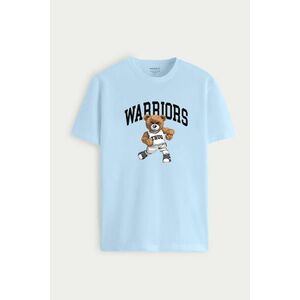 Tričko, Barva Nebesky Modrá , s Potiskem Teddy Thug Baller obraz