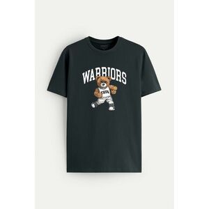 Tričko, Barva Železitě Šedá, s Potiskem Teddy Thug Baller obraz