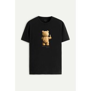 Tričko, Barva Černá, s Potiskem My Own Rules Teddy obraz