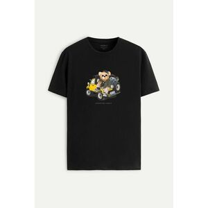Tričko, Barva Černá, s Potiskem Adventure Addict Teddy obraz