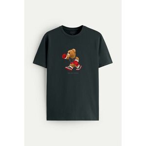 Tričko, Barva Železitě Šedá, s Potiskem Keep Punching Teddy obraz