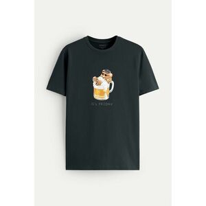 Tričko, Barva Železitě Šedá, s Potiskem Casual Friday Teddy obraz