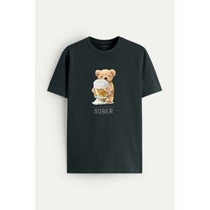 Tričko, Barva Železitě Šedá, s Potiskem Love My Beer Teddy obraz