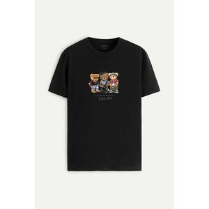 Tričko, Barva Černá, s Potiskem Rock Star Teddy obraz
