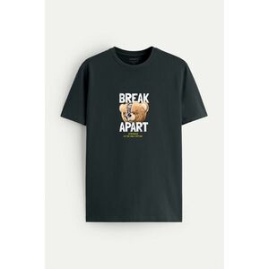 Tričko, Barva Železitě Šedá, s Potiskem Iron Core Teddy obraz