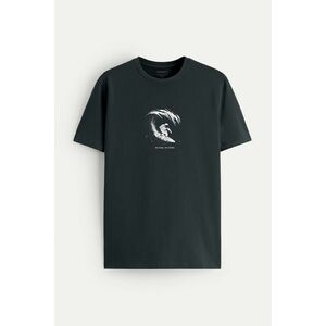 Tričko, Barva Železitě Šedá, s Potiskem Moon Surfer obraz