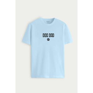Tričko, Barva Nebesky Modrá , s Potiskem Dog Dad obraz