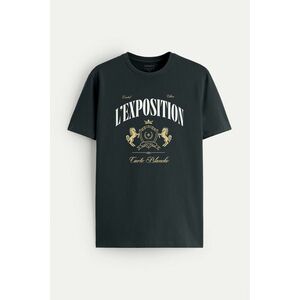 Tričko, Barva Železitě Šedá, s Potiskem L Exposition obraz
