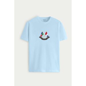Tričko, Barva Nebesky Modrá , s Potiskem Nautical Flags obraz