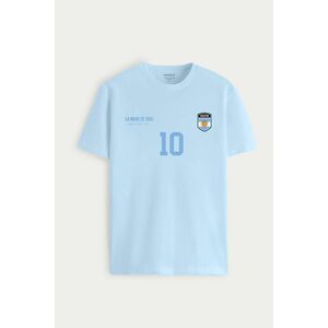 Tričko, Barva Nebesky Modrá , s Potiskem Argentina 10 obraz