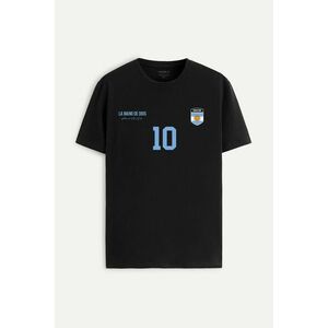 Tričko, Barva Černá, s Potiskem Argentina 10 obraz