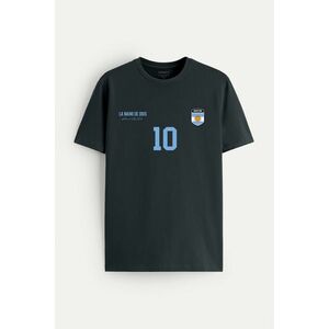 Tričko, Barva Železitě Šedá, s Potiskem Argentina 10 obraz