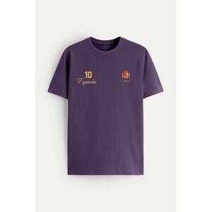 Tričko, Barva Fialová , s Potiskem El Maestro 10 obraz
