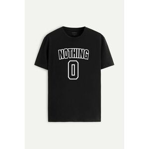 Tričko, Barva Černá, s Potiskem Nothing 0 obraz
