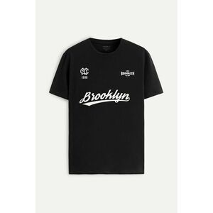 Tričko, Barva Černá, s Potiskem Brooklyn 1986 obraz