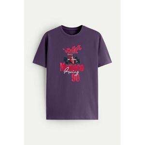 Tričko, Barva Fialová , s Potiskem Monaco Racing 90s obraz