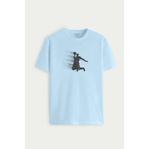 Tričko, Barva Nebesky Modrá , s Potiskem Dunking GOAT obraz