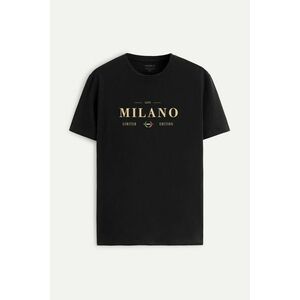 Tričko, Barva Černá, s Potiskem Milano Limited Edition obraz