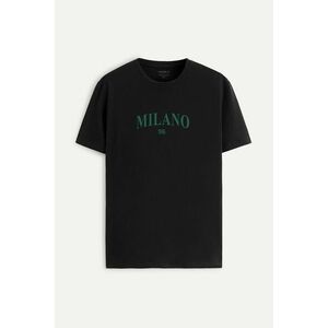 Tričko, Barva Černá, s Potiskem Milano 96 obraz