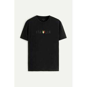 Tričko, Barva Černá, s Potiskem Italia Squadra obraz