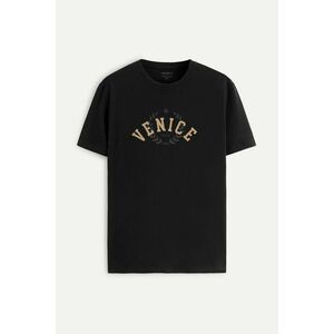 Tričko, Barva Černá, s Potiskem Venice obraz