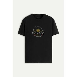 Tričko, Barva Černá, s Potiskem Monaco Heritage obraz
