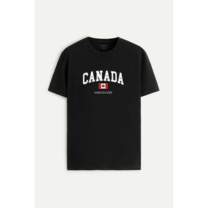 Tričko, Barva Černá, s Potiskem Canada Vancouver obraz