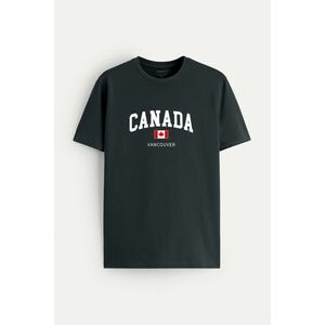 Tričko, Barva Železitě Šedá, s Potiskem Canada Vancouver obraz