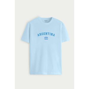 Tričko, Barva Nebesky Modrá , s Potiskem Argentina Azul obraz