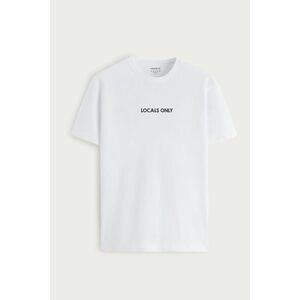 Tričko, Barva Bílá, s Potiskem Locals Only Dark obraz