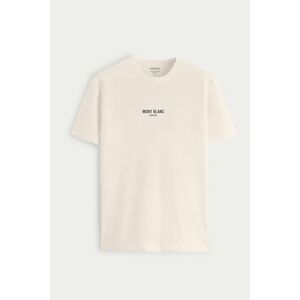 Tričko, Barva Ekru, s Potiskem Mont Blanc Minimal obraz