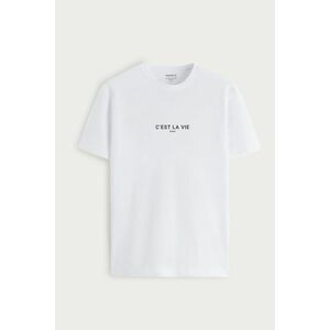 Tričko, Barva Bílá, s Potiskem C Est La Vie obraz