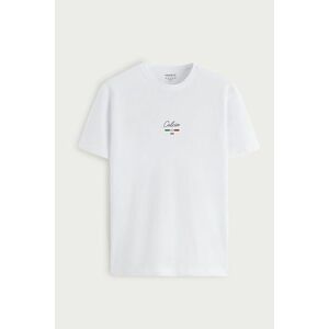 Tričko, Barva Bílá, s Potiskem Dark Calcio Italian Stripe obraz