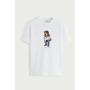 Tričko, Barva Bílá, s Potiskem Street Credit Woofy obraz