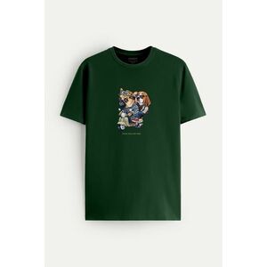 Tričko, Barva Zelená, s Potiskem Young Frenchy and Woofy obraz